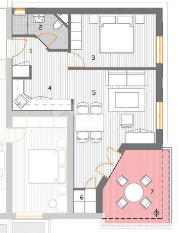 Appartamento Primošten Burnji, Primošten, 62,68m2