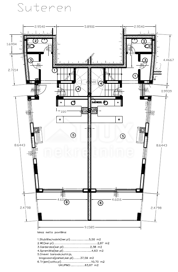 RIJEKA, KOSTRENA - esclusiva villa duplex con piscina e garage e vista panoramica sul mare