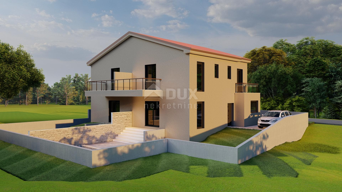 ISTRIA, BUJE - Casa bifamiliare con piscina, nuova costruzione, vista sulla natura