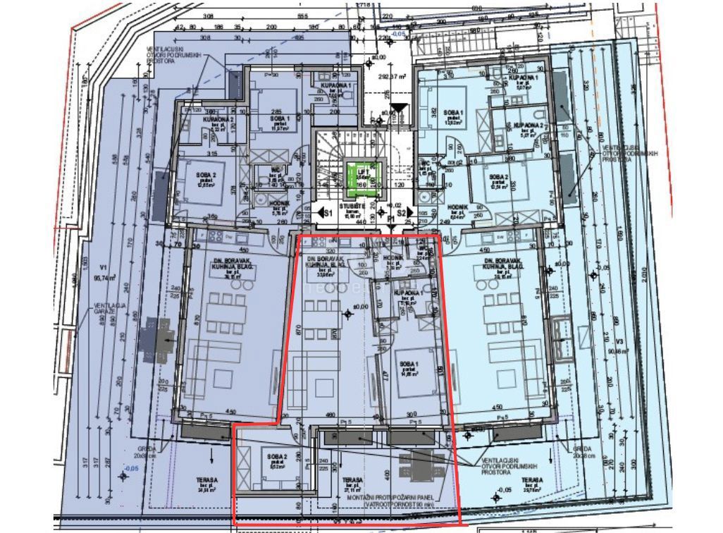 OPATIJA, CENTRO - ottimo appartamento in una nuova costruzione con vista sul mare 