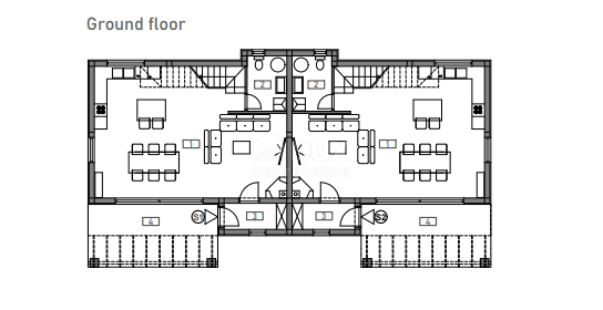 ISOLA DI KRK, MALINSKA - casa bifamiliare con piscina in costruzione