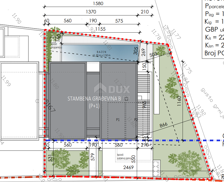  ZADAR, ZATON - Villa bifamiliare di lusso con piscina riscaldata, sauna e palestra! Nuova costruzione! B1