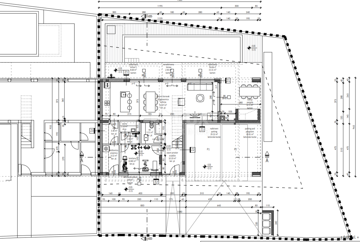  ZADAR, ZATON - Villa bifamiliare di lusso con piscina riscaldata, sauna e palestra! Nuova costruzione! B1
