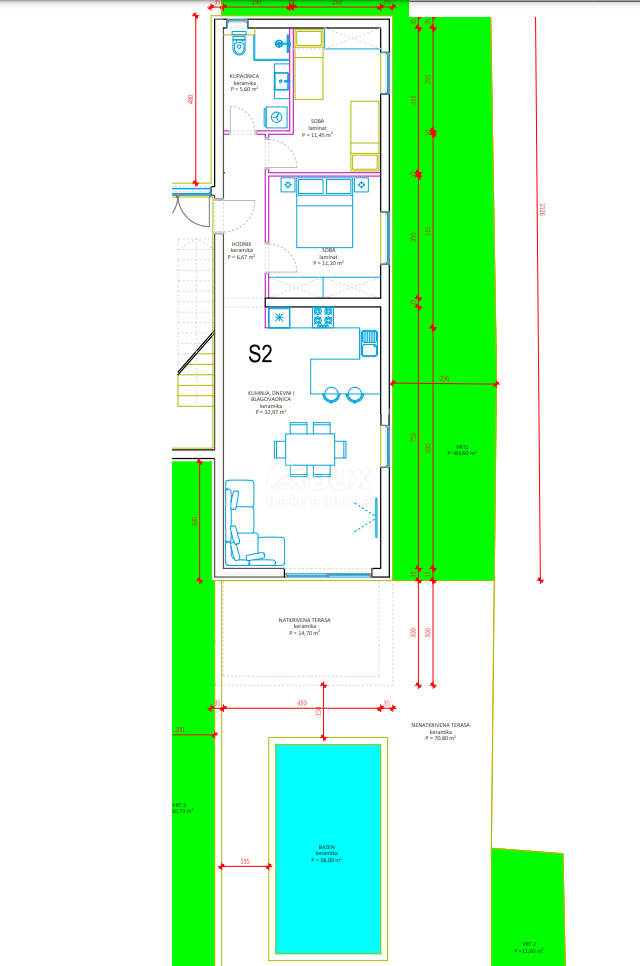 ZADAR, SUKOŠAN - Nuova costruzione! Un appartamento straordinario con la sua piscina e un enorme cortile! S2