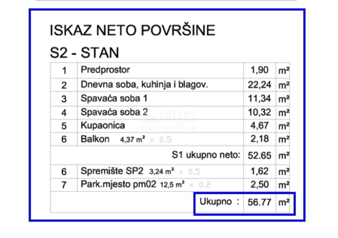 ISTRIA, POLA - Appartamento 56,77 m2! NUOVA COSTRUZIONE