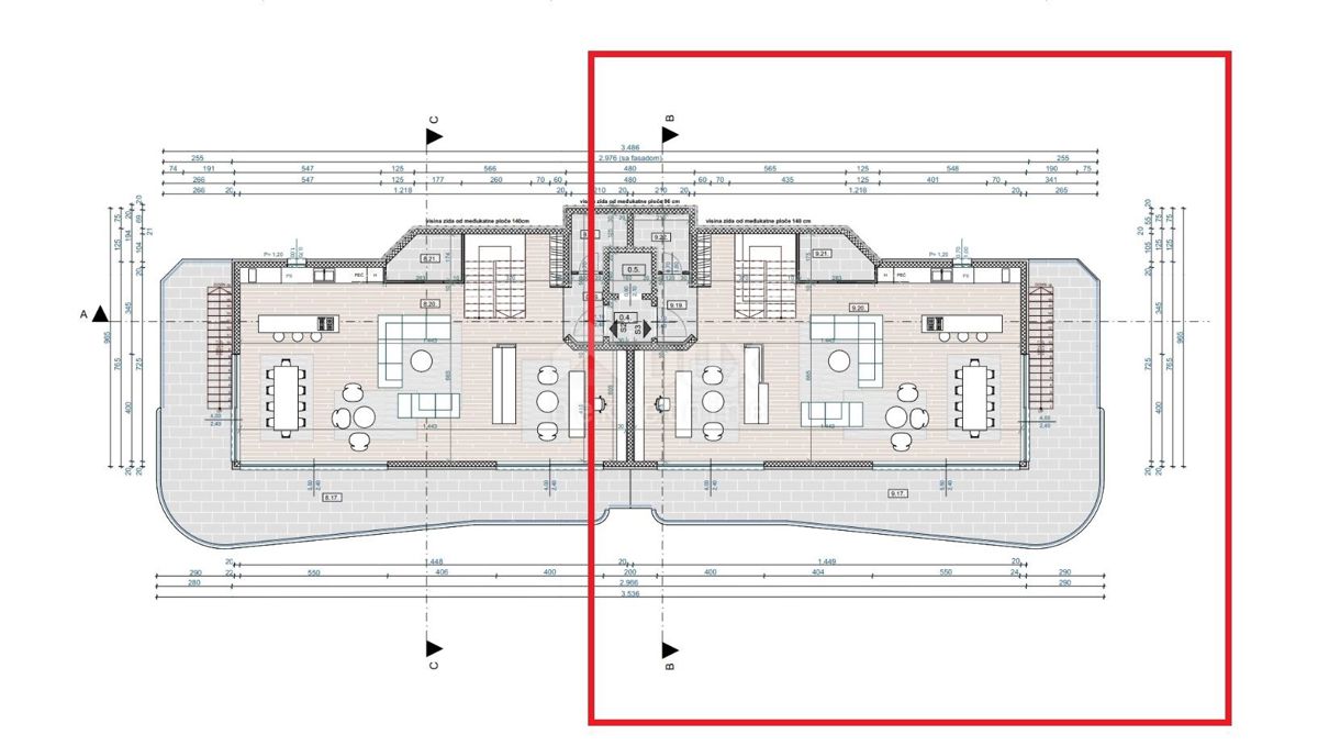 OPATIJA, CENTRO - attico a due piani 4333m2 con vista panoramica sul mare e terrazza sul tetto S2