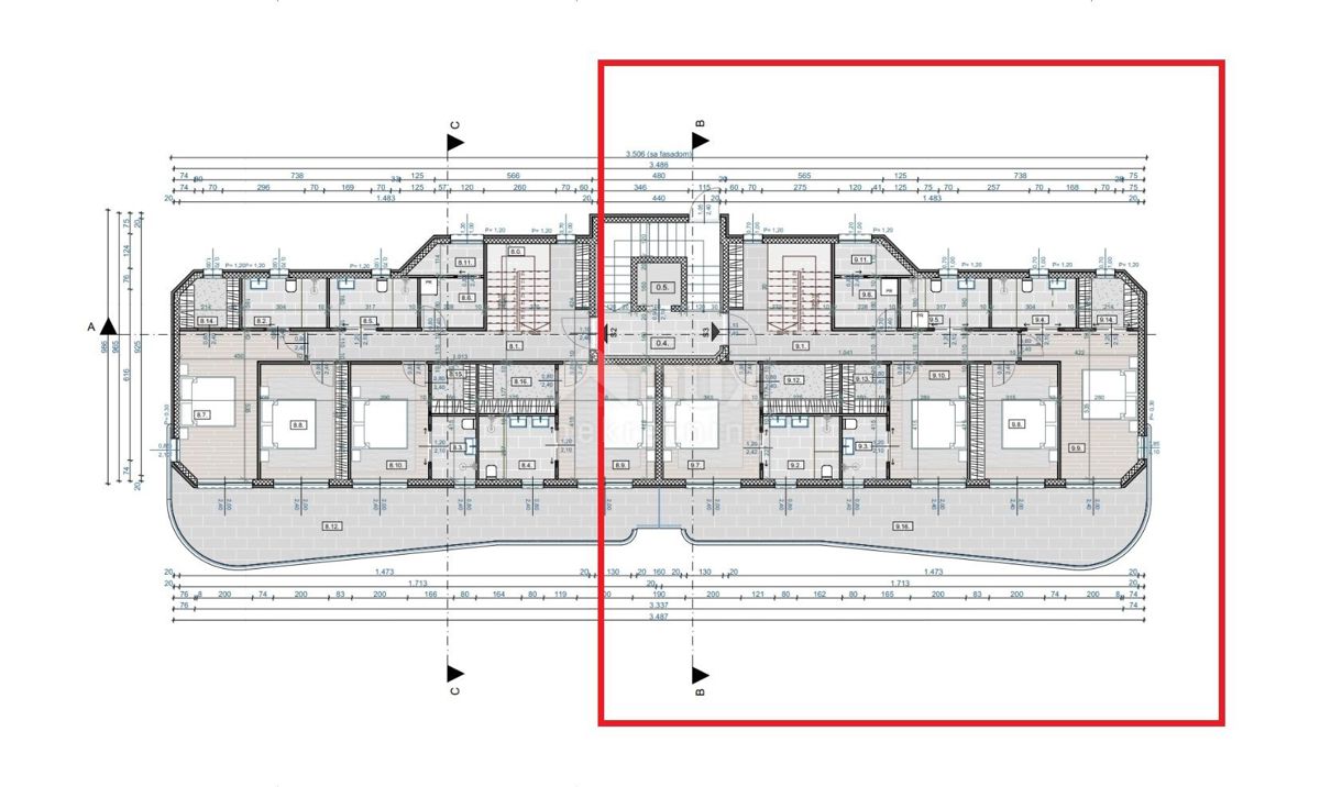 OPATIJA, CENTRO - attico a due piani 4333m2 con vista panoramica sul mare e terrazza sul tetto S2