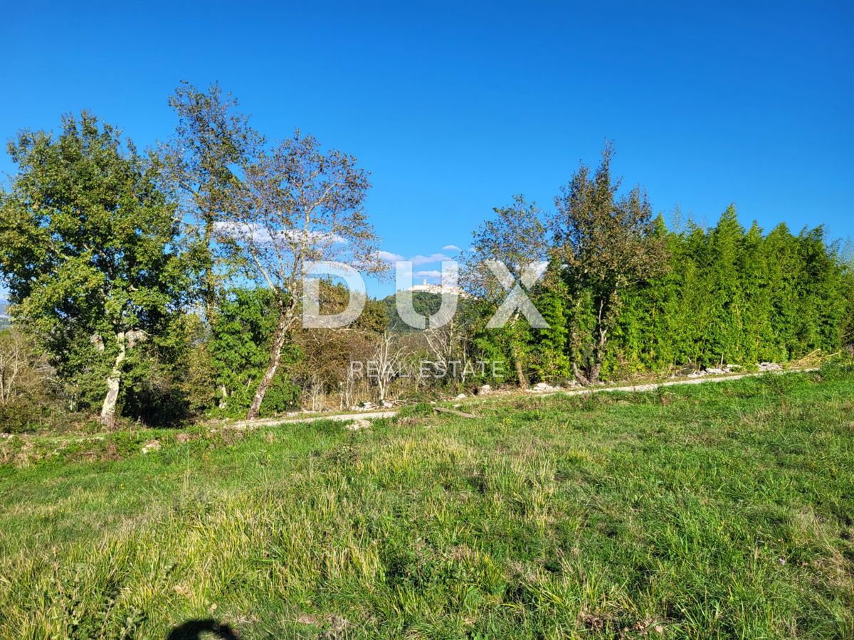 ISTRIA, MOTOVUN - Complesso di terreni edificabili e agricoli con vista su Montona