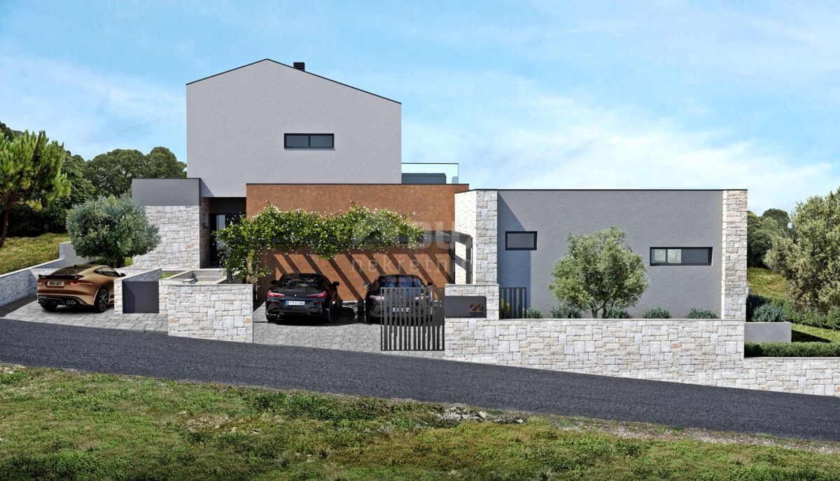 ISTRIA, LABIN - Terreno con permesso e progetto interessante