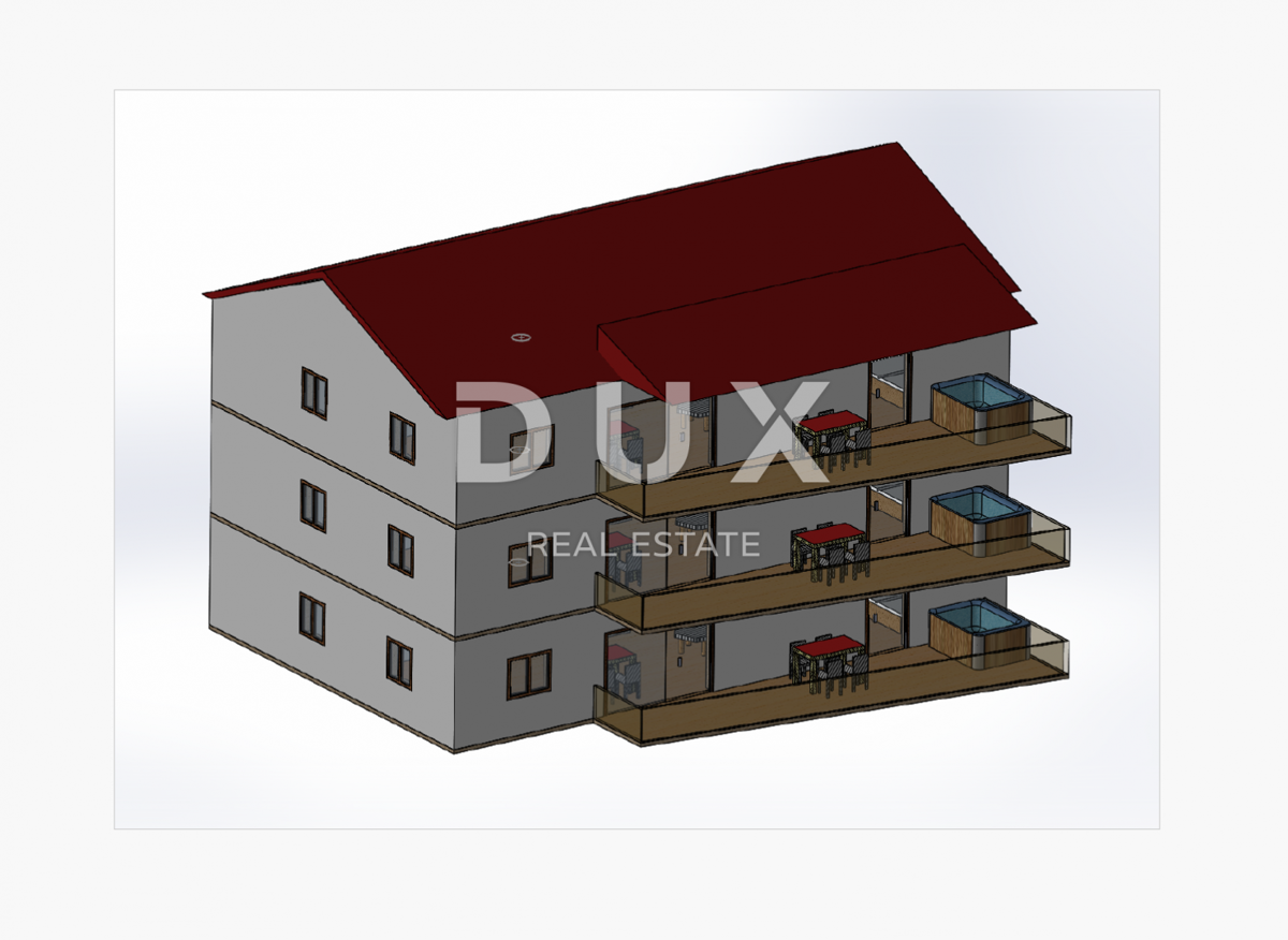 KASTAV, CENTRO - terreno edificabile 805m2 CON PERMESSO DI COSTRUZIONE!!! con vista mare per edilizia residenziale - appartamenti/appartamenti/villa familiare o villa in affitto - vacanza con piscina