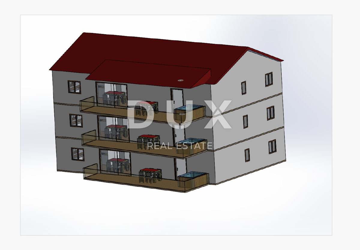 KASTAV, CENTRO - terreno edificabile 805m2 CON PERMESSO DI COSTRUZIONE!!! con vista mare per edilizia residenziale - appartamenti/appartamenti/villa familiare o villa in affitto - vacanza con piscina