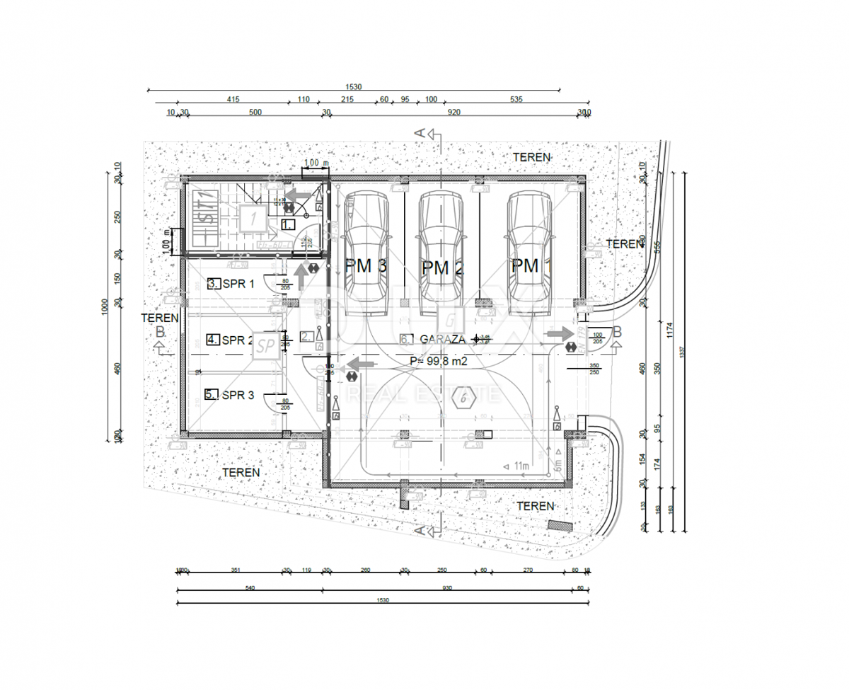 KASTAV, CENTRO - terreno edificabile 805m2 CON PERMESSO DI COSTRUZIONE!!! con vista mare per edilizia residenziale - appartamenti/appartamenti/villa familiare o villa in affitto - vacanza con piscina