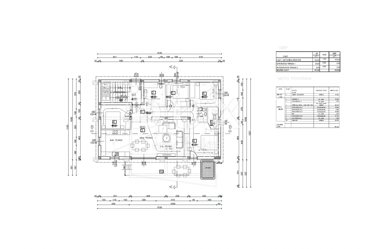 KASTAV, CENTRO - terreno edificabile 805m2 CON PERMESSO DI COSTRUZIONE!!! con vista mare per edilizia residenziale - appartamenti/appartamenti/villa familiare o villa in affitto - vacanza con piscina