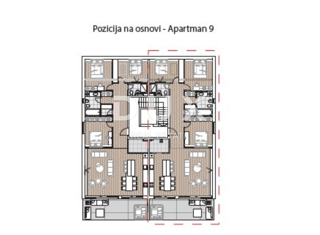 ABBAZIA, CENTRO - appartamento mansardato con vista in un nuovo edificio sopra il centro di Abbazia 