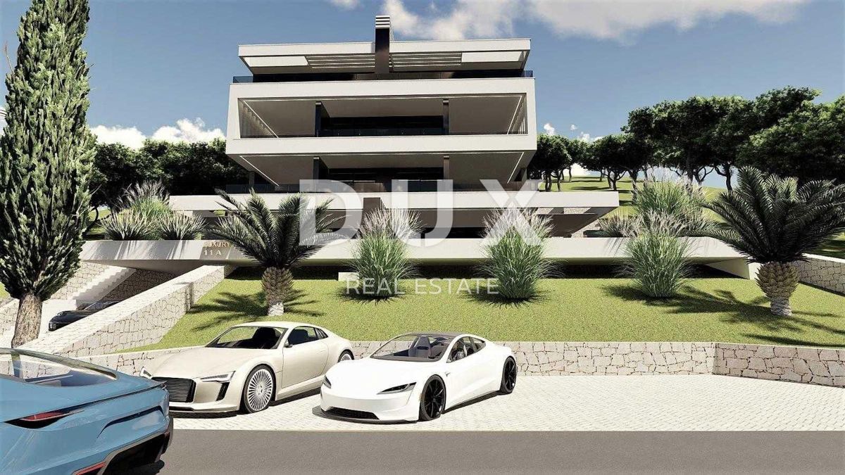 OPATIJA, CENTRO - lussuoso appartamento in una posizione privilegiata con vista panoramica sul mare, jacuzzi e garage