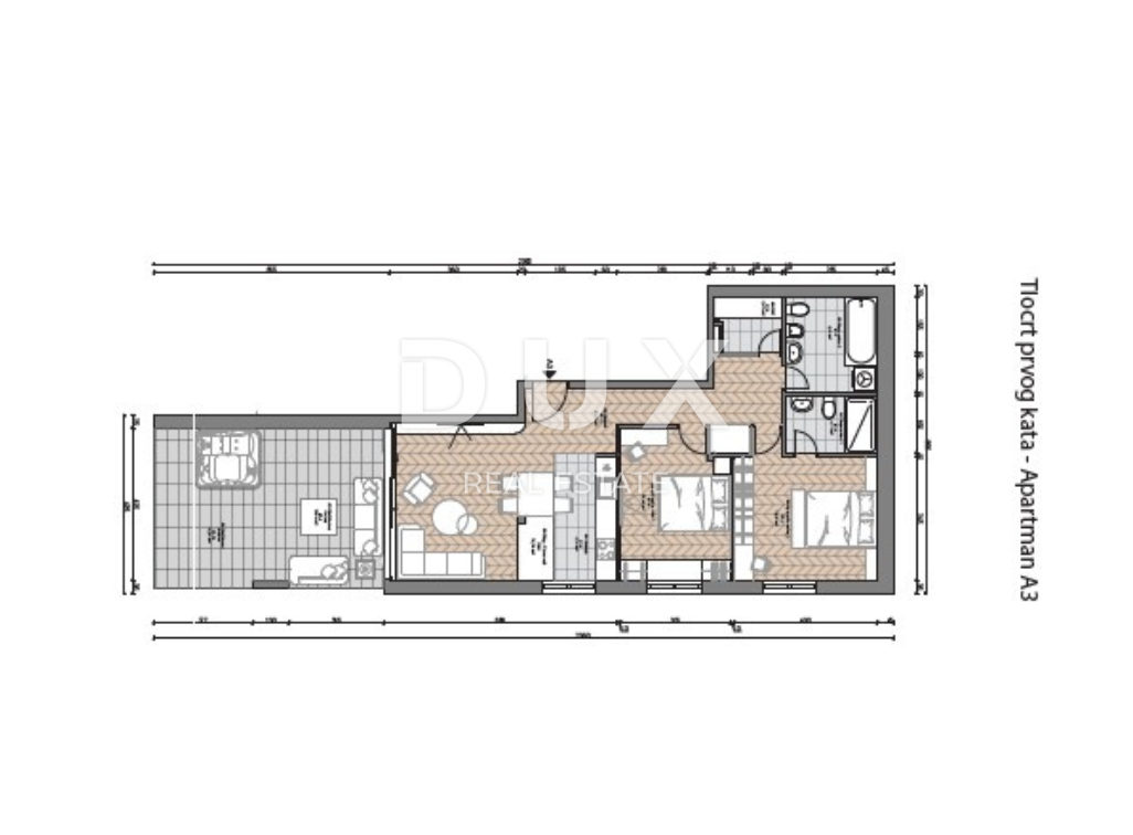 OPATIJA, CENTRO - lussuoso appartamento in una posizione privilegiata con vista panoramica sul mare, jacuzzi e garage