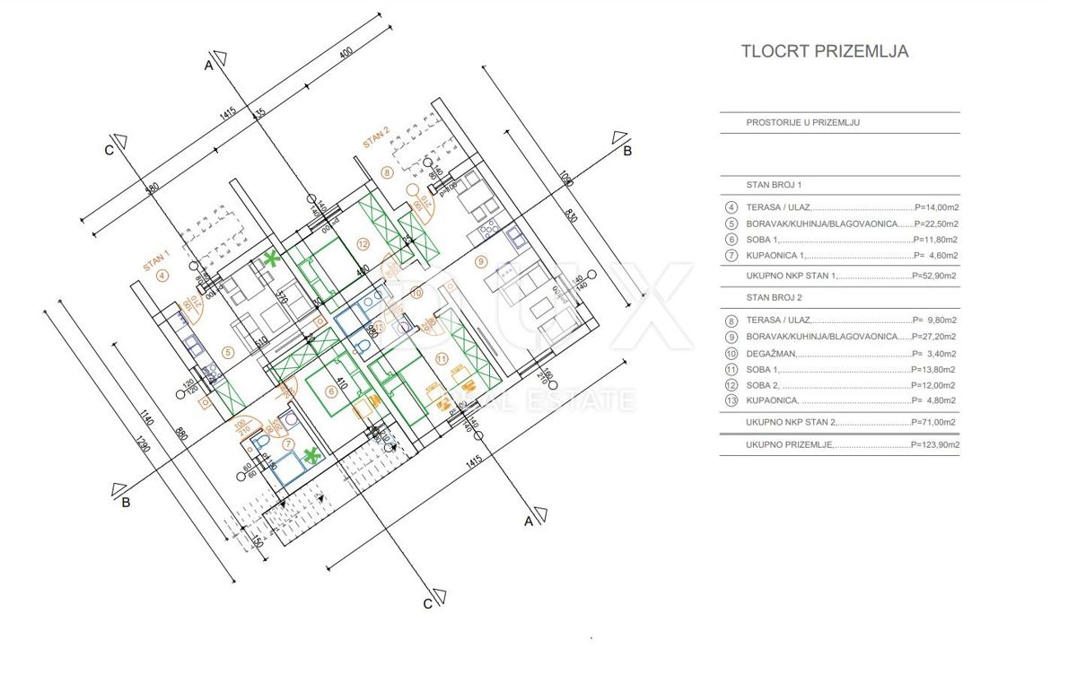 KASTAV, ŽEGOTI - Appartamenti moderni in un nuovo edificio 