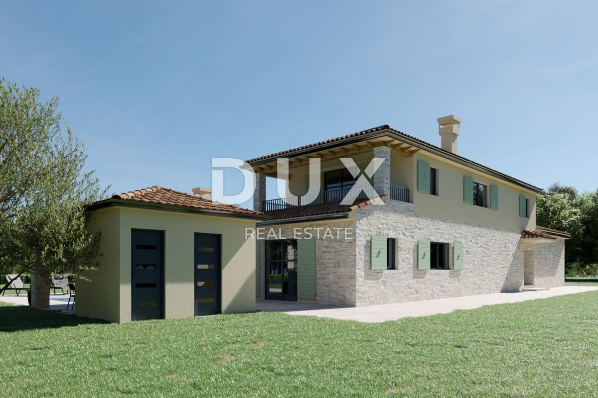 ISTRIA, KAŠTELIR - Affascinante villa in pietra con vista panoramica sul mare