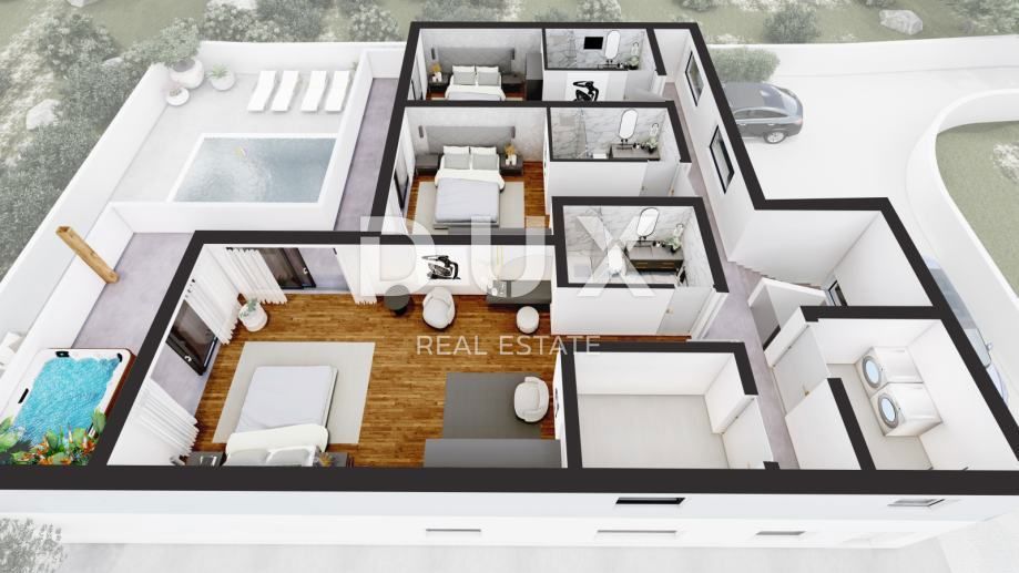 ISOLA DI PAG, CITTÀ DI PAG - Villa con piscina in costruzione