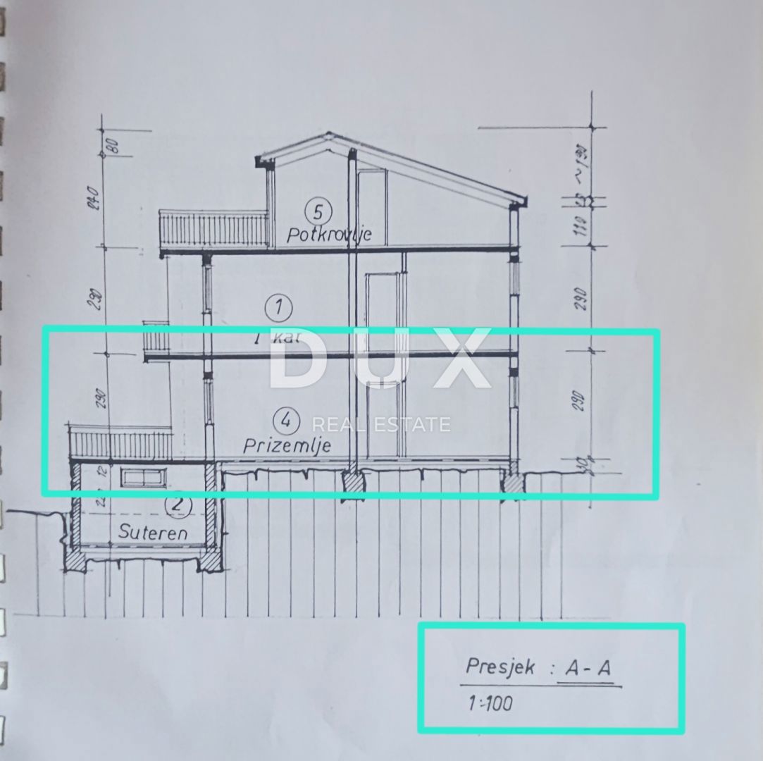 OPATIJA, IKA - appartamento 80m2, soggiorno + 2 camere da letto, piano terra, con vista mare e grande terrazza + giardino ca. 125m2