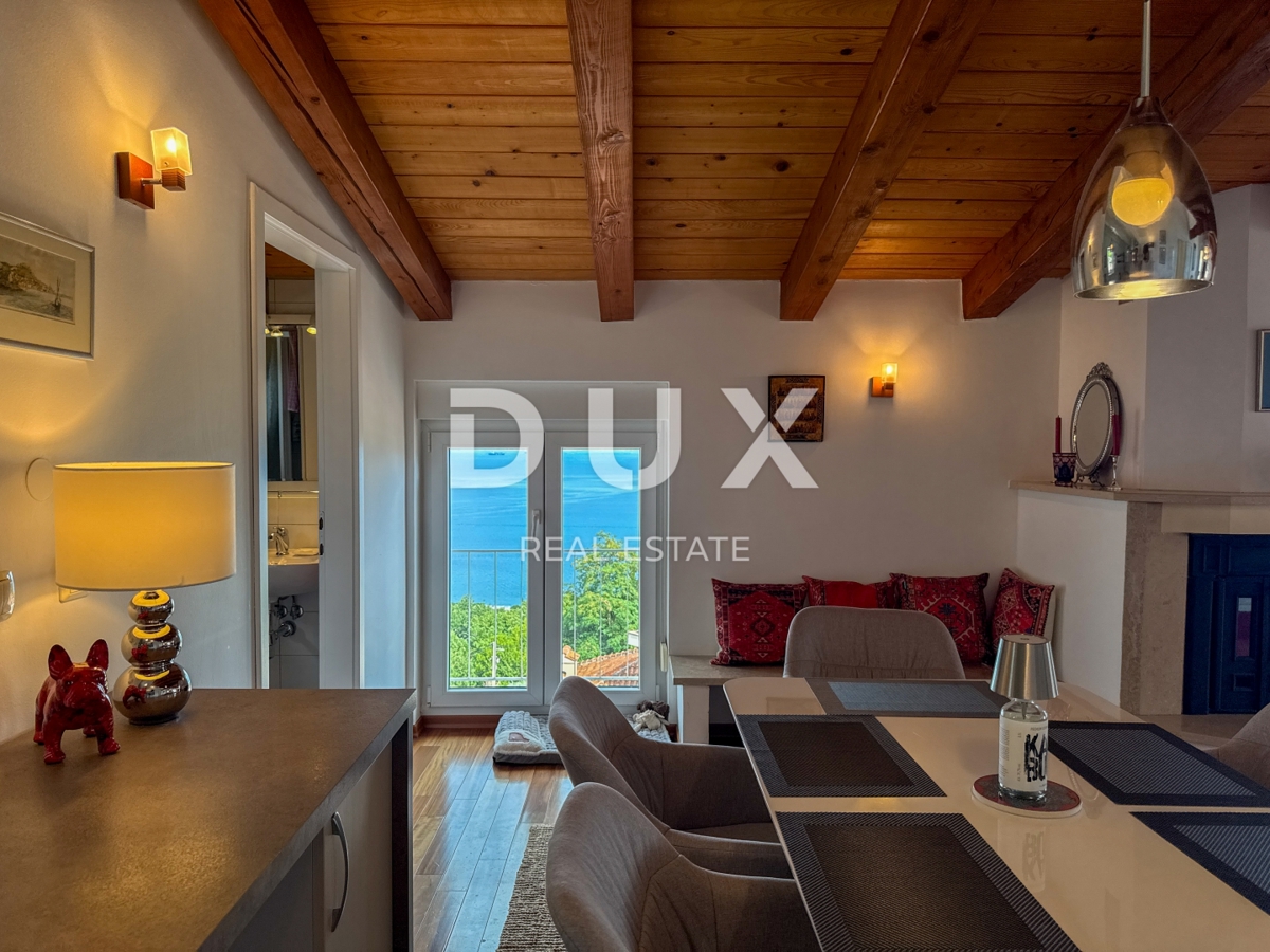 OPATIJA, IČIĆI - meraviglioso appartamento di 107 m2 in una casa con due terrazze e vista panoramica sul mare