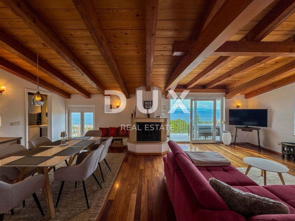 OPATIJA, IČIĆI - meraviglioso appartamento di 107 m2 in una casa con due terrazze e vista panoramica sul mare