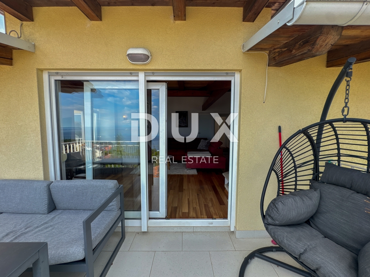 OPATIJA, IČIĆI - meraviglioso appartamento di 107 m2 in una casa con due terrazze e vista panoramica sul mare