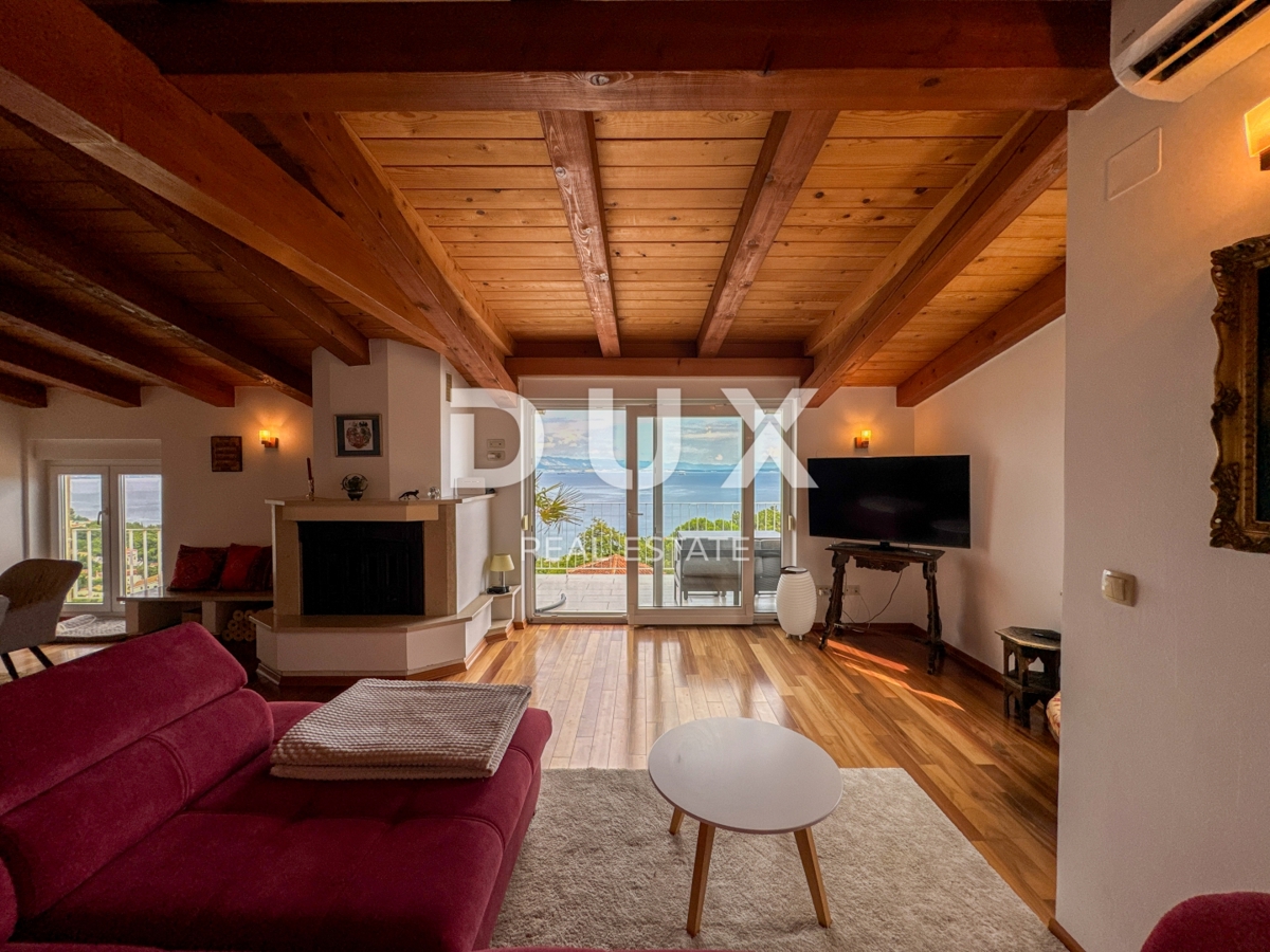 OPATIJA, IČIĆI - meraviglioso appartamento di 107 m2 in una casa con due terrazze e vista panoramica sul mare
