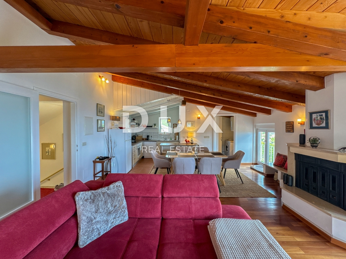 OPATIJA, IČIĆI - meraviglioso appartamento di 107 m2 in una casa con due terrazze e vista panoramica sul mare