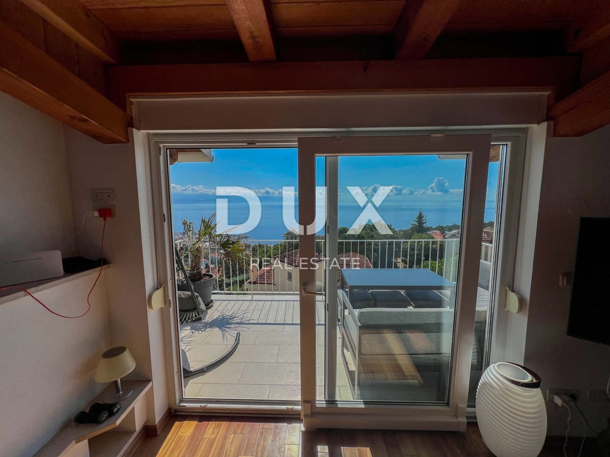 OPATIJA, IČIĆI - meraviglioso appartamento di 107 m2 in una casa con due terrazze e vista panoramica sul mare
