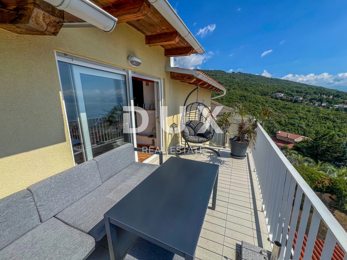 OPATIJA, IČIĆI - meraviglioso appartamento di 107 m2 in una casa con due terrazze e vista panoramica sul mare