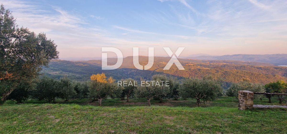 ISTRIA, MOTOVUN - Grande tenuta di 170.000 m2, la vista più bella dell'Istria - Lago Butoniga, Učka, Ćićarija, Montona e la foresta del tartufo di Montona!
