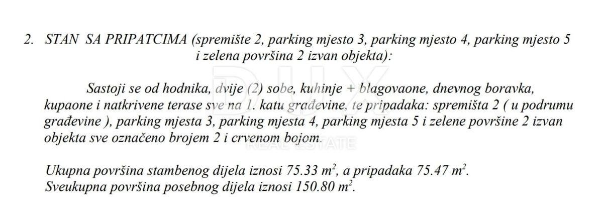 MATULJI, JUŠIĆI, JURDANI - appartamento al 1° piano 83,16 m2 in un nuovo edificio DB+2S con giardino 