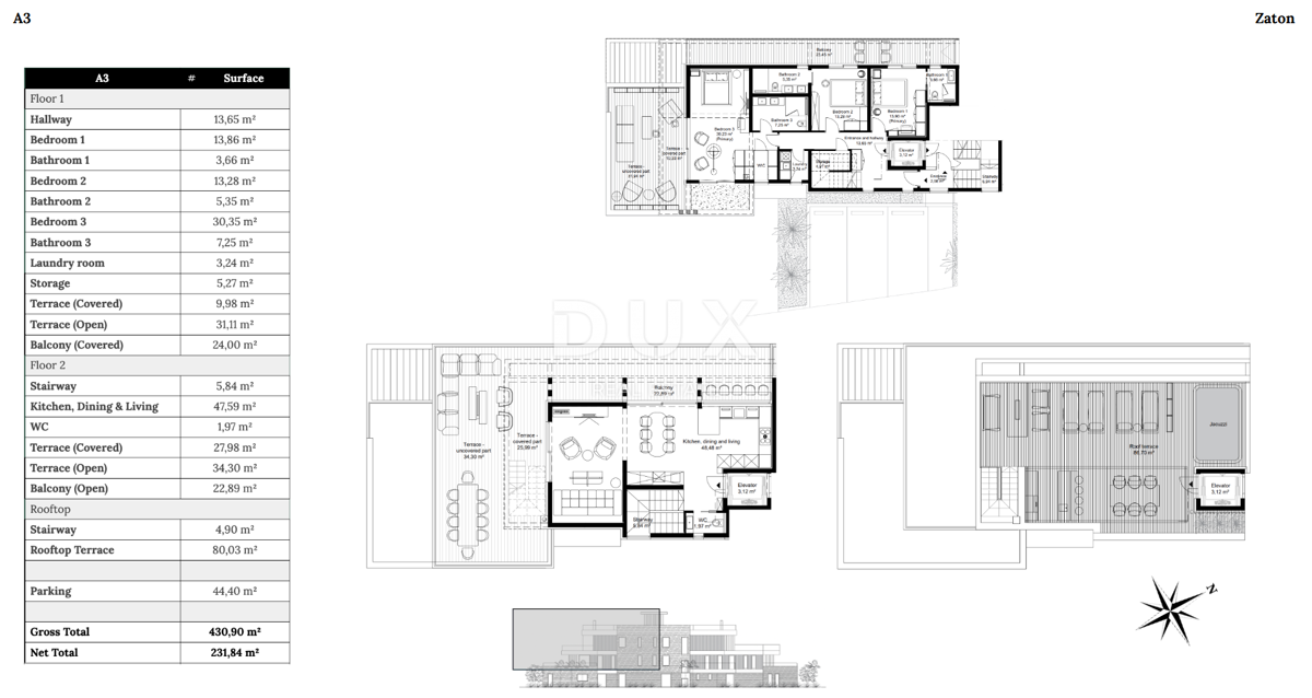 ZADAR, ZATON - Appartamenti di lusso completamente arredati a 55 metri dalla spiaggia! A3