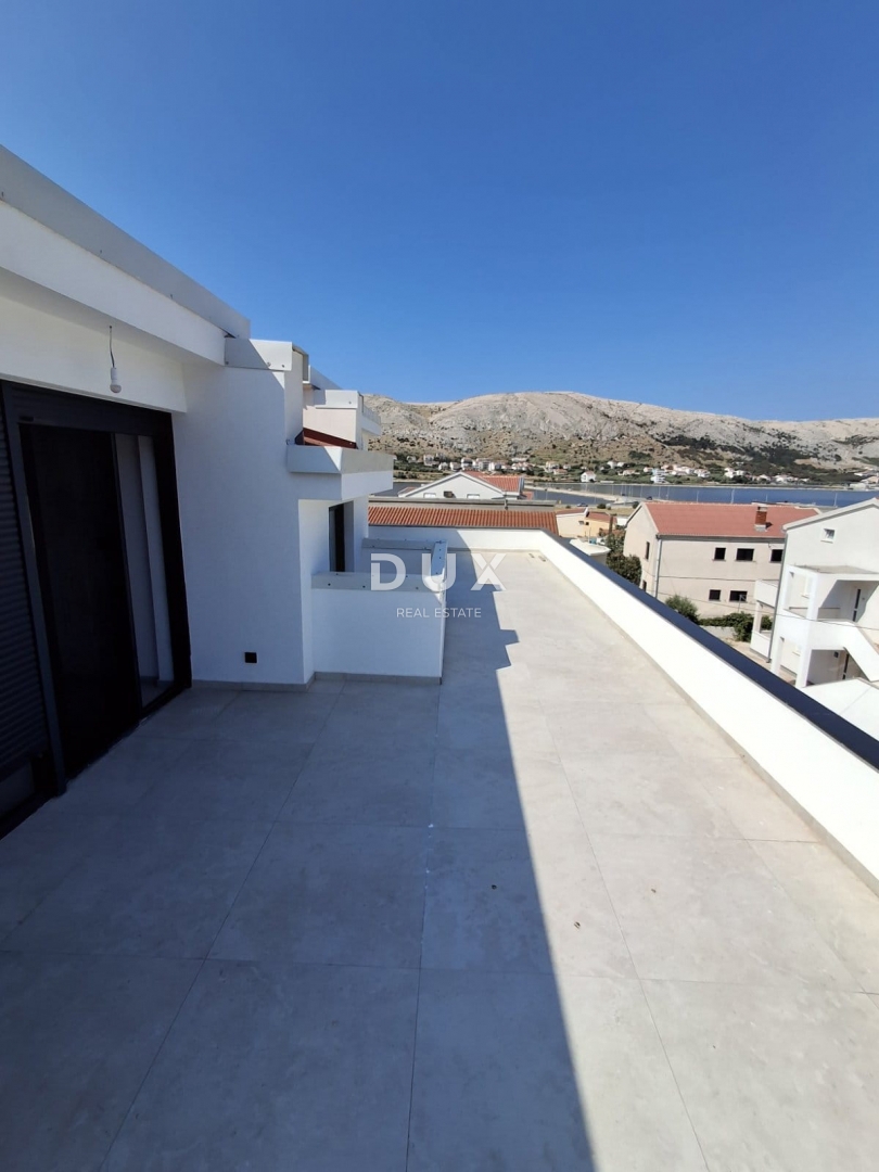 ISOLA DI PAG, PAG - ATTICO esclusivo in NUOVA COSTRUZIONE + terrazza con vista mare! OCCASIONE!