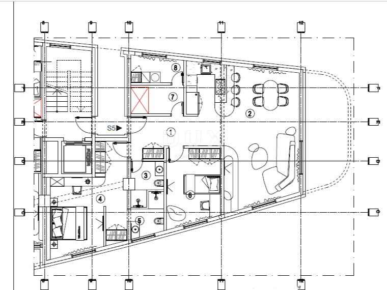 RIJEKA, KANTRIDA - Appartamento di 155 m2 in un lussuoso edificio di nuova costruzione a soli 250 metri dal mare con garage e vista panoramica sul mare