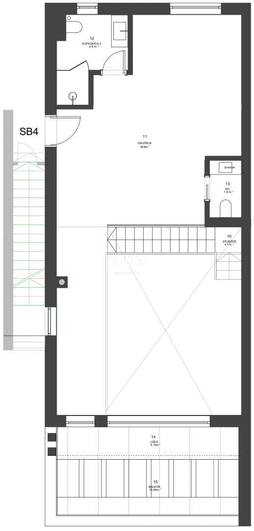 ZADAR, ZATON - Attico a due piani con una splendida vista a 95 metri dal mare! SB4