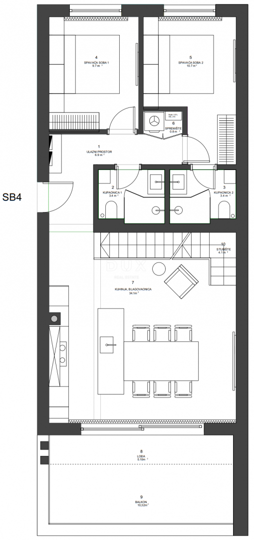 ZADAR, ZATON - Attico a due piani con una splendida vista a 95 metri dal mare! SB4