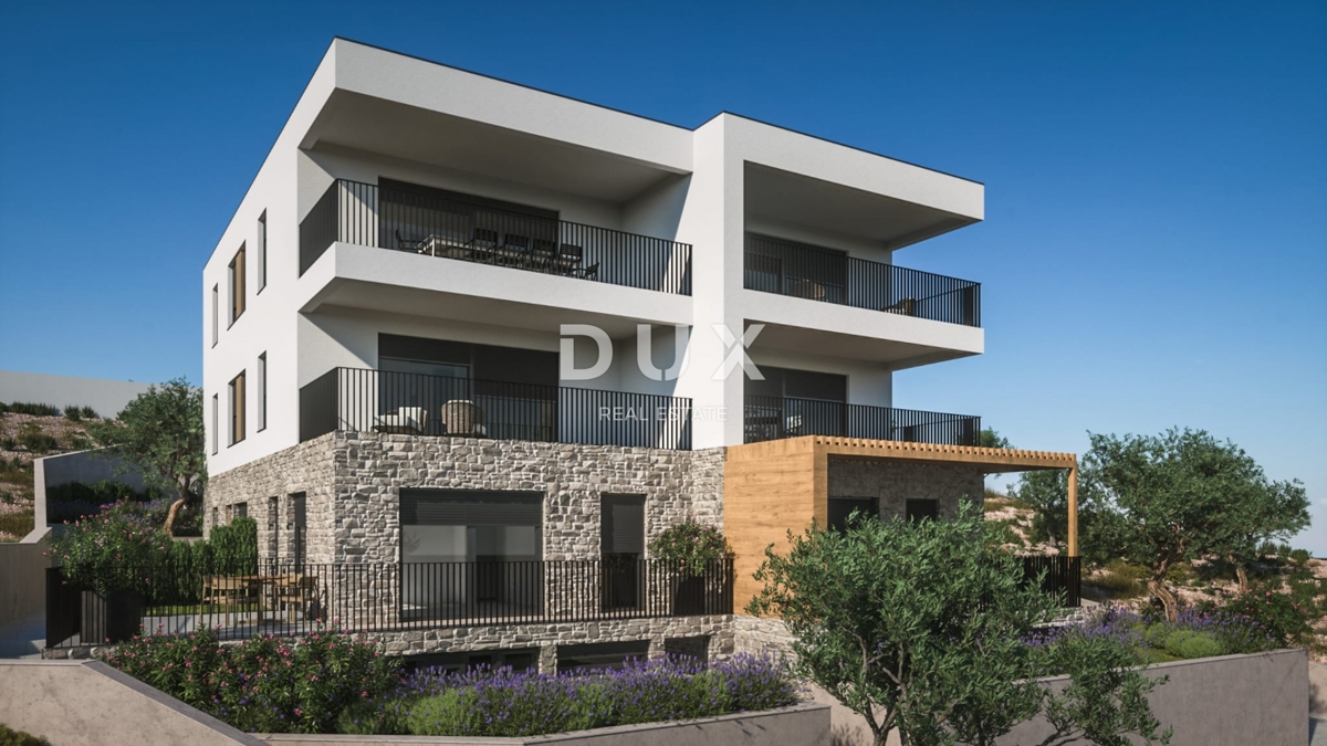 ŠIBENIK, ŽABORIĆ - Appartamento con una camera da letto in un nuovo edificio con vista sul mare