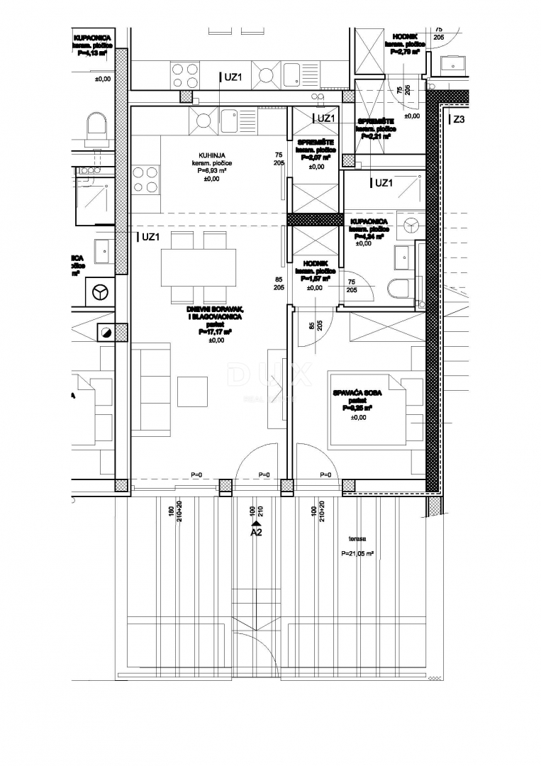 ŠIBENIK, ŽABORIĆ - Appartamento con una camera da letto in un nuovo edificio con vista sul mare