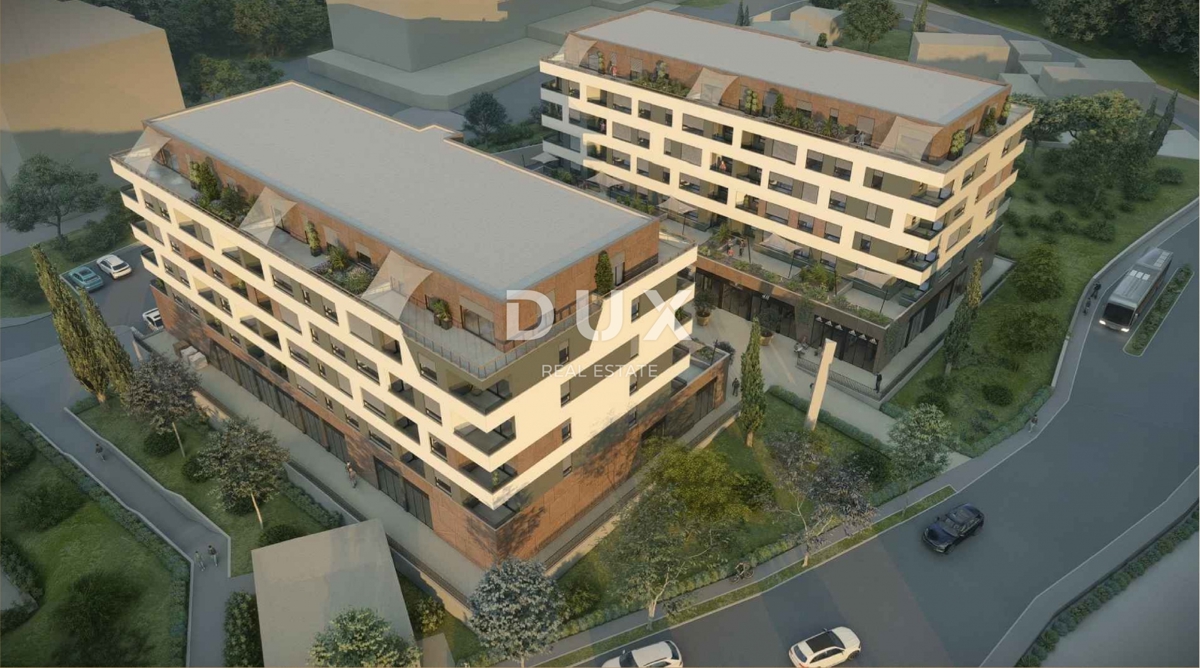 RIJEKA, SRDOČI - 2 camere da letto + soggiorno in un moderno edificio di nuova costruzione con garage e vista mare