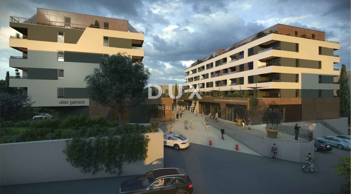 RIJEKA, SRDOČI - 2 camere da letto + soggiorno in un moderno edificio di nuova costruzione con garage e vista mare