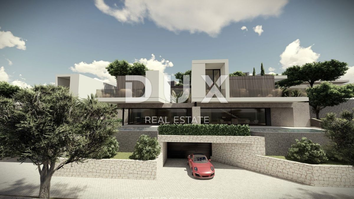 ABBAZIA, BREGI - terreno 801m2 CON PERMESSO DI LOCAZIONE! per una villa esclusiva con piscina e vista panoramica sul mare