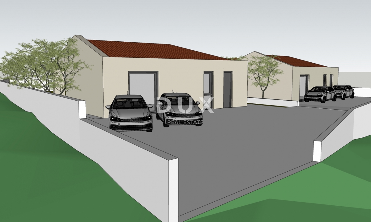 ISTRIA, MARČANA - Progetto premium di due case a un piano con piscina e terreno agricolo