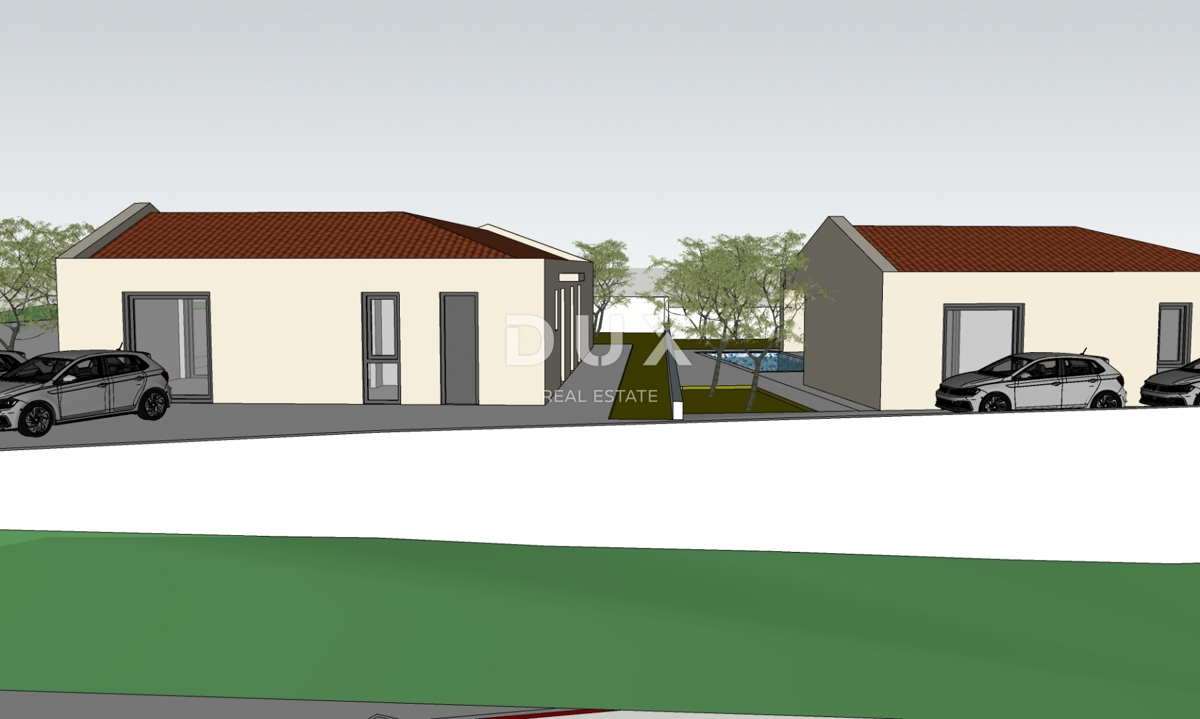 ISTRIA, MARČANA - Progetto premium di due case a un piano con piscina e terreno agricolo