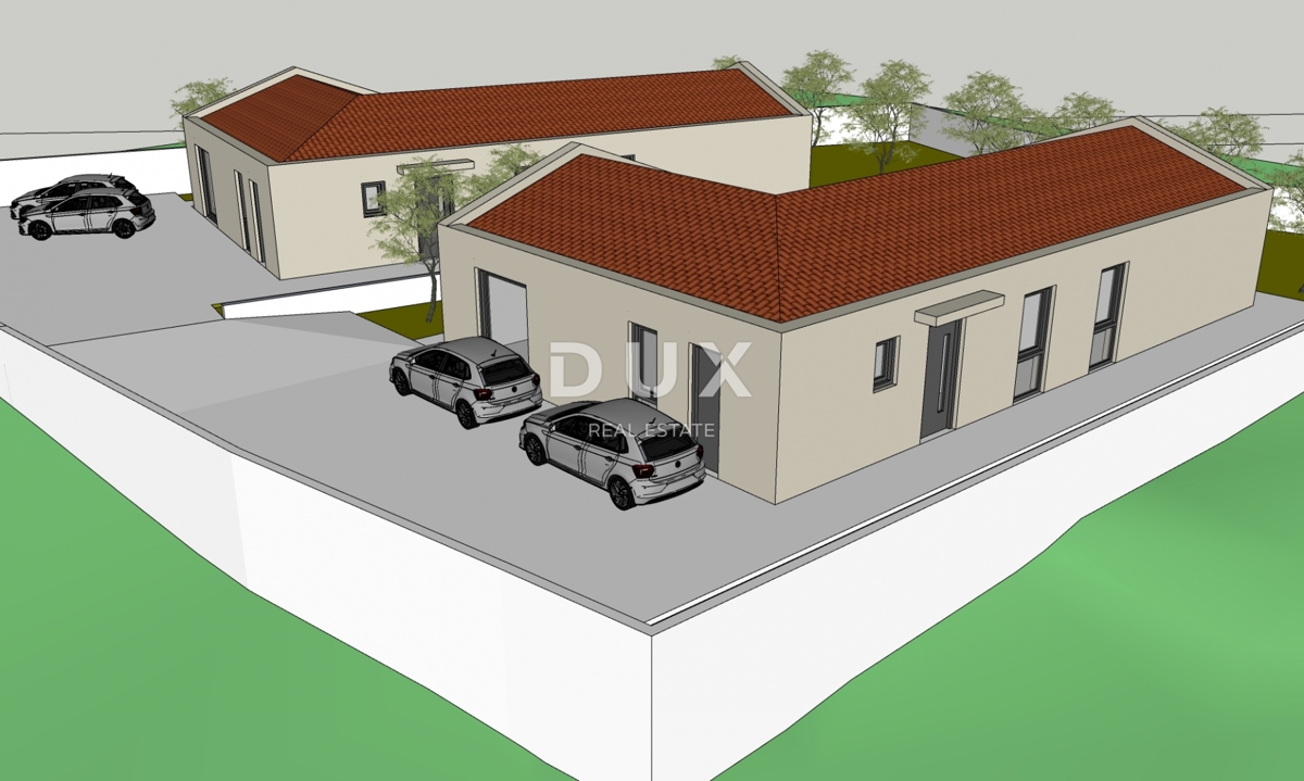 ISTRIA, MARČANA - Progetto premium di due case a un piano con piscina e terreno agricolo