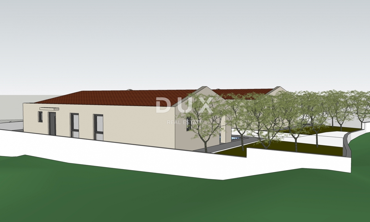 ISTRIA, MARČANA - Progetto premium di due case a un piano con piscina e terreno agricolo