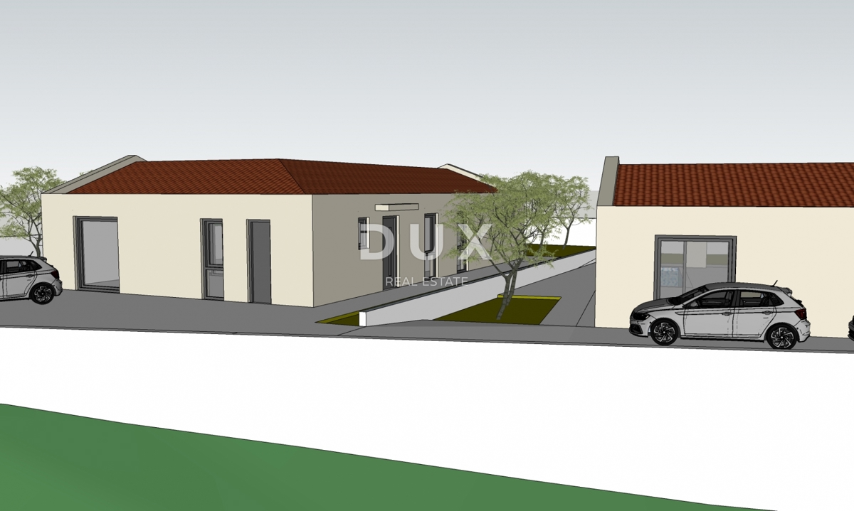 ISTRIA, MARČANA - Progetto premium di due case a un piano con piscina e terreno agricolo