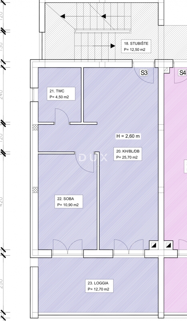 ZADAR, CASE ROSSE - Appartamento 61,13 m², garage + parcheggio!