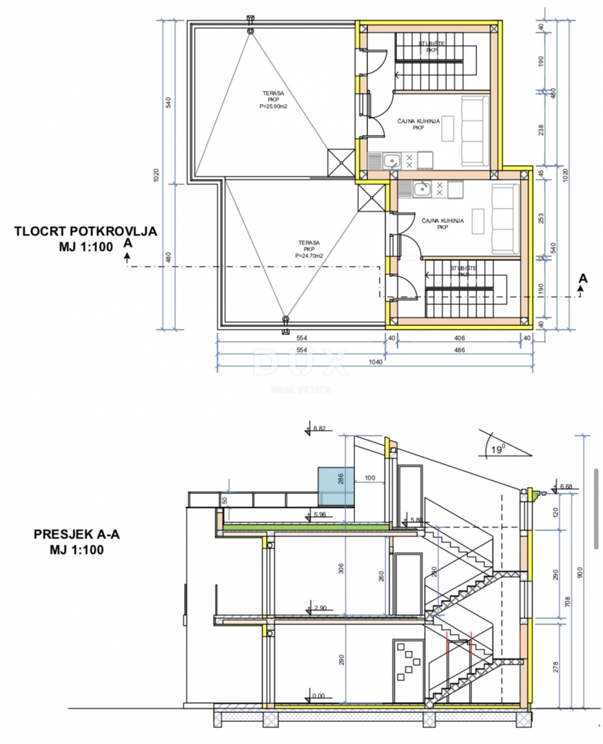 ZADAR, PRIVLAKA - Appartamento su tre piani con vista mare. Nuova costruzione!